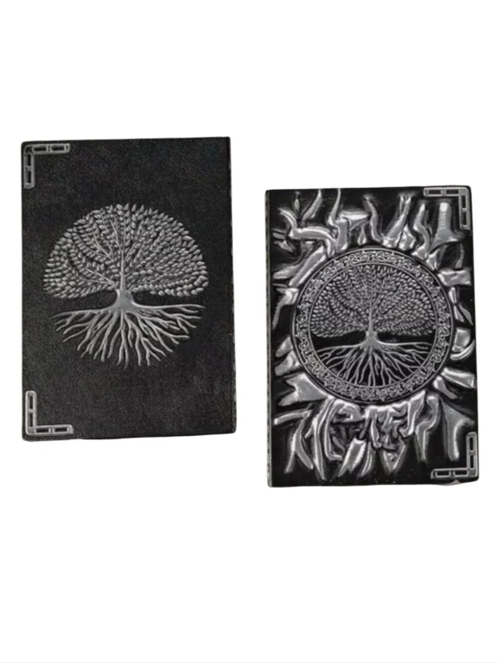 Small 3D Silver Tree of Life Journal Notebook